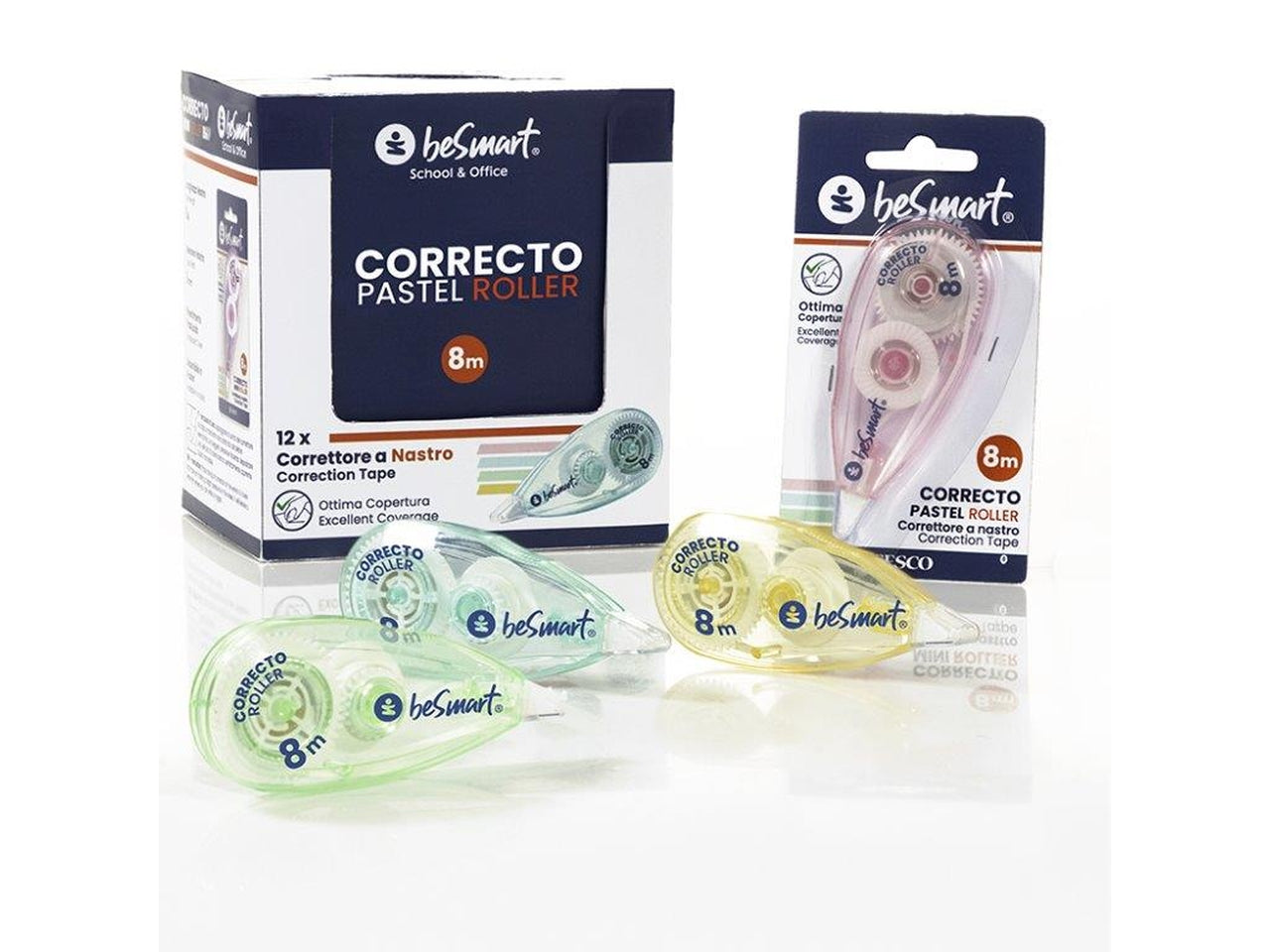 Correttore a nastro be smart pastel 8mt colori assortiti