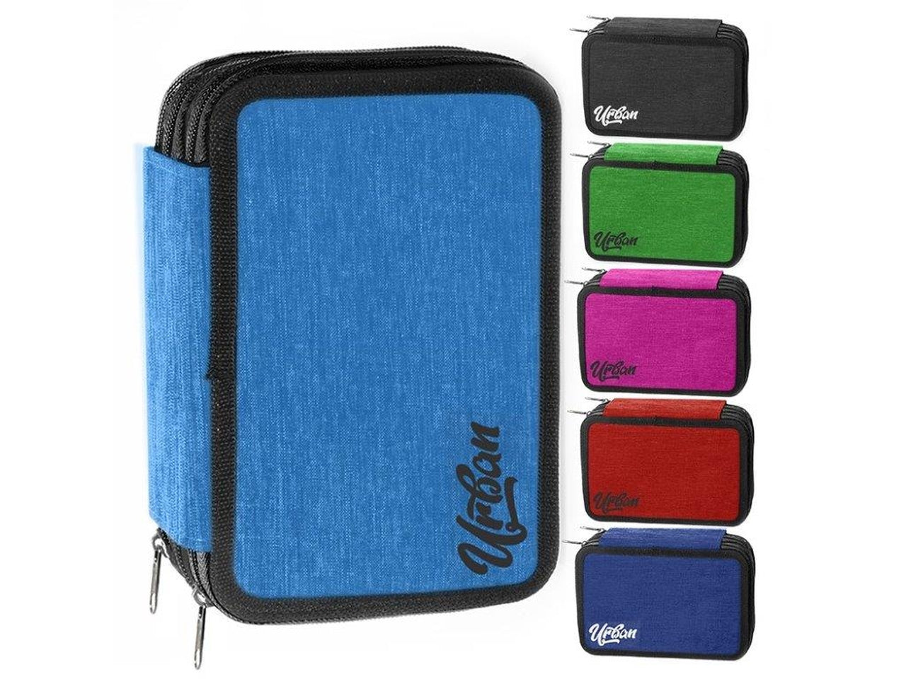 Astuccio triplo urban 43 pezzi con 18 pastelli e 18 colori a spirito giotto, in vari colori