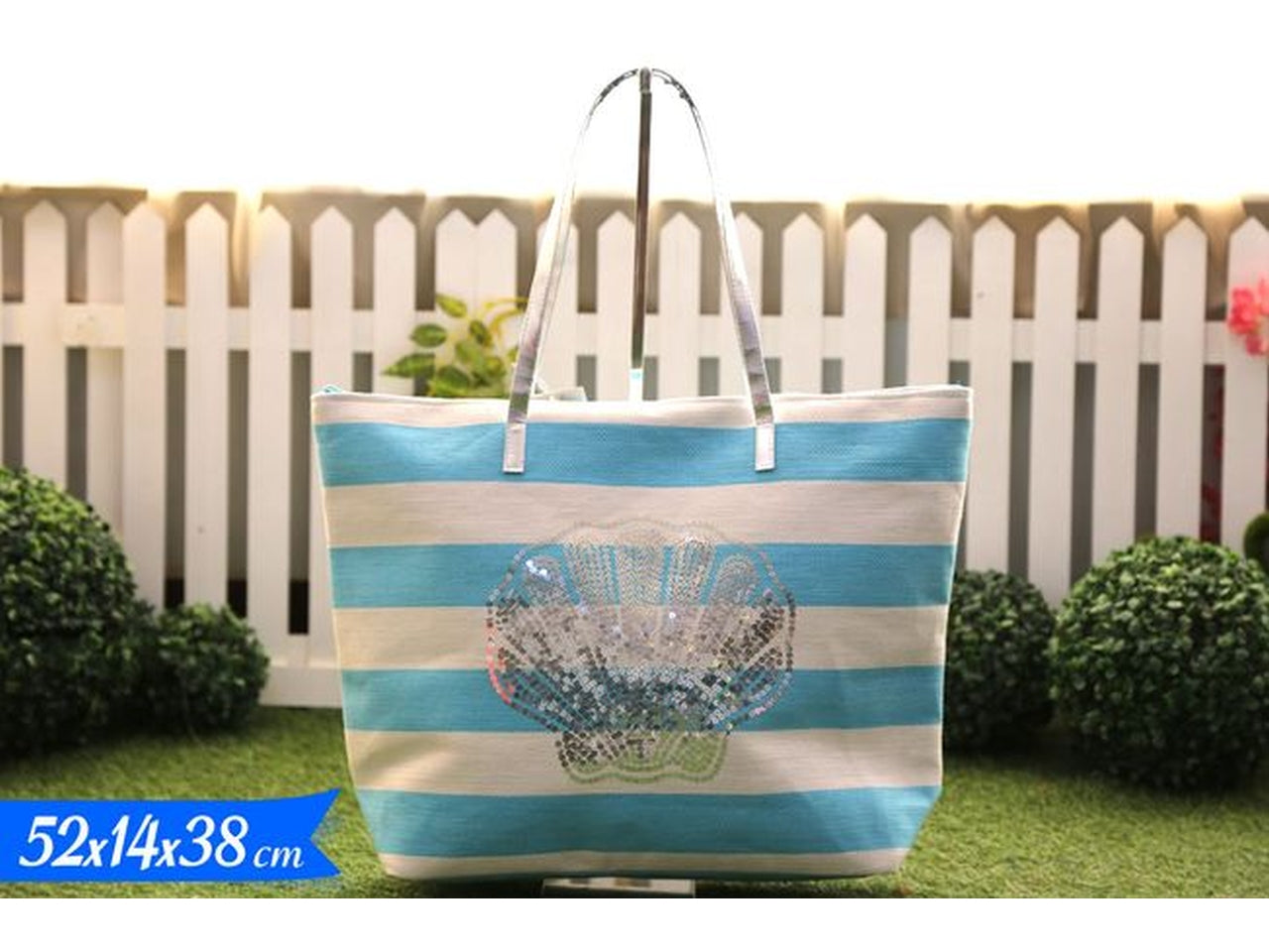 Borsa mare conchiglia righe