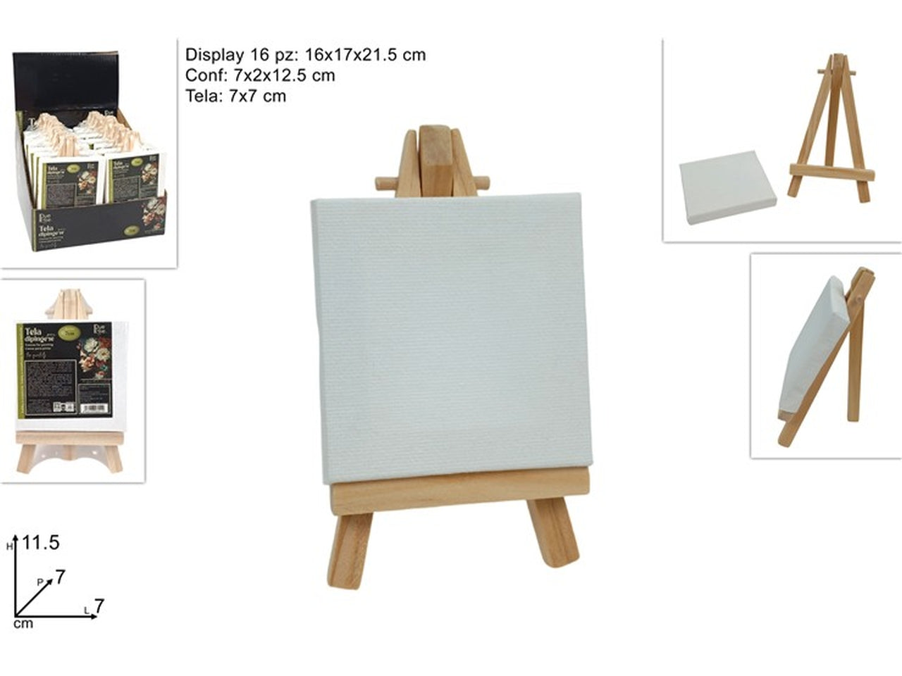 Mini tela con cavalletto