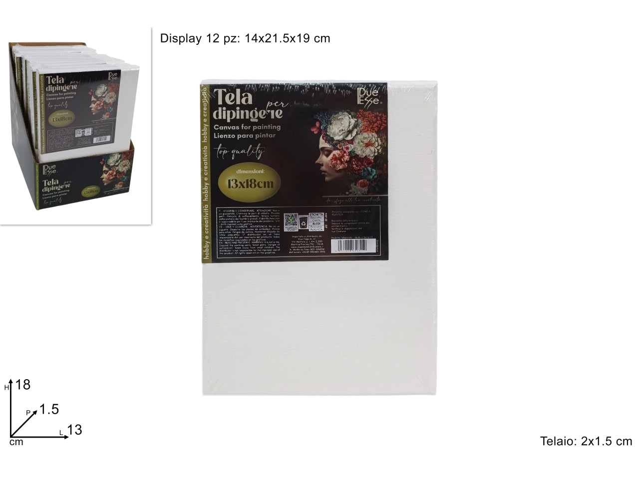 Tela per dipingere 13x18cm