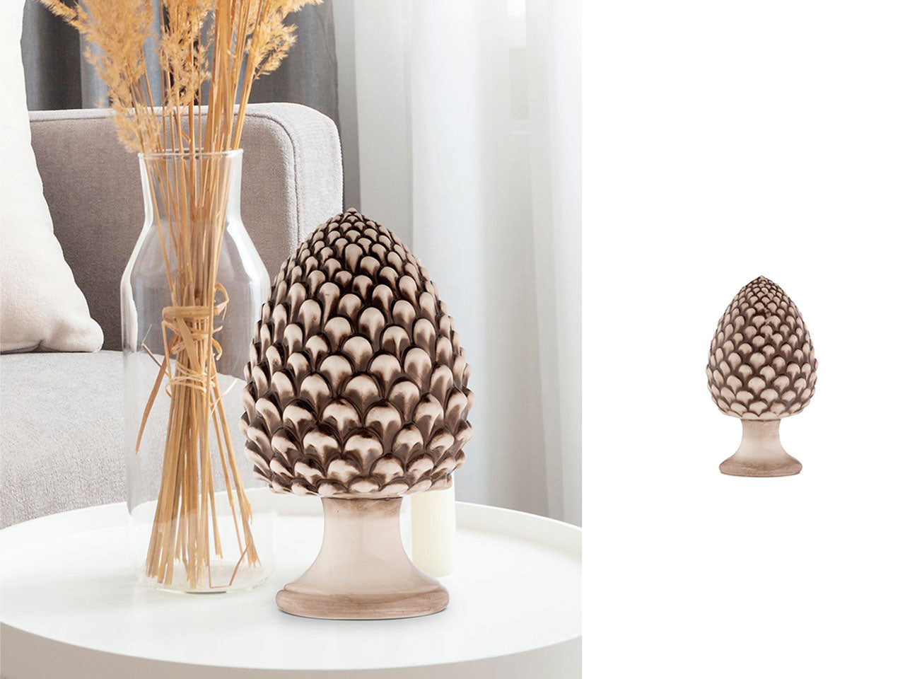 Pigna in ceramica 5,8x5,8xh.8cm anticata