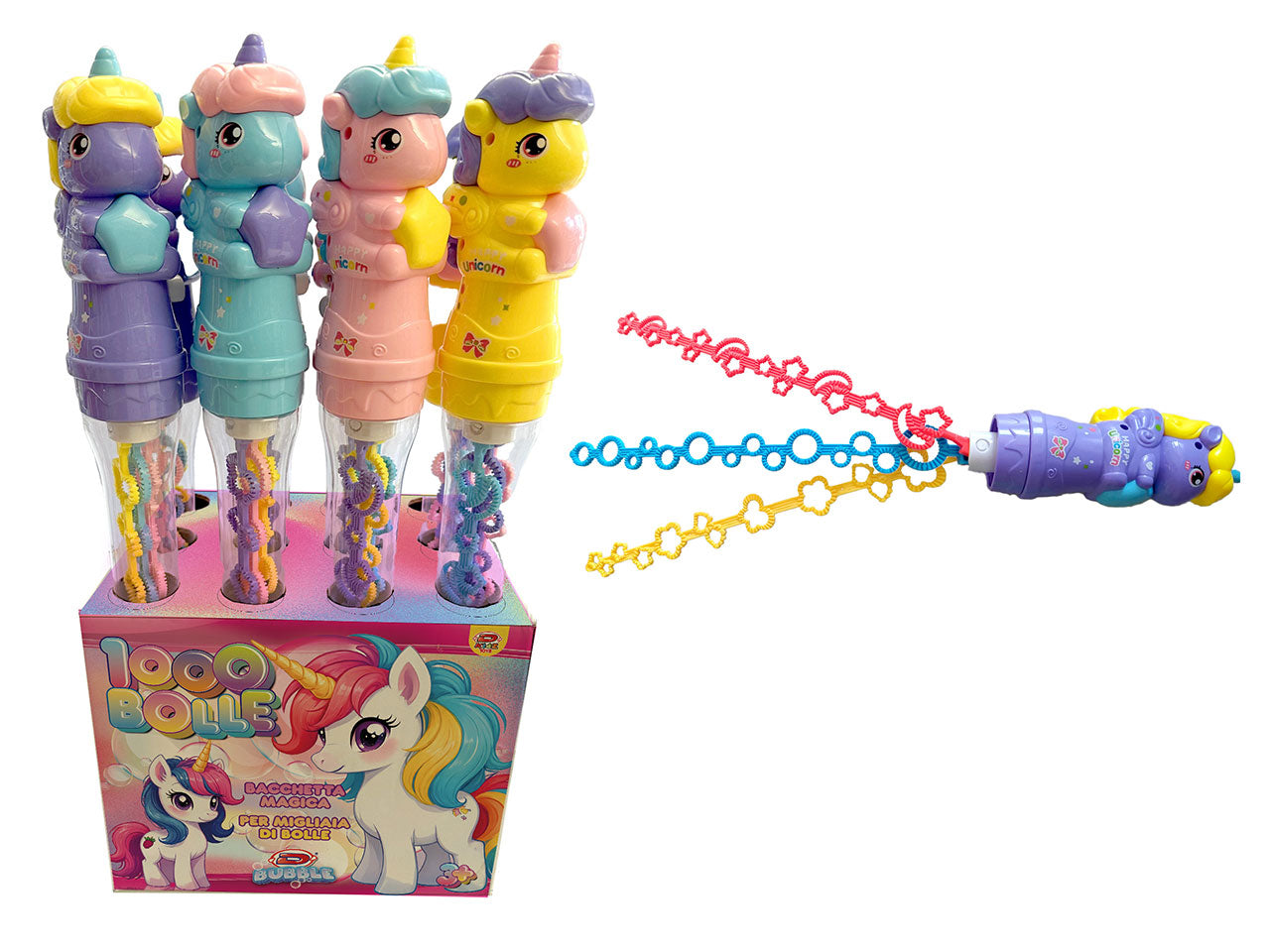 Bacchetta magica mille bolle unicorno