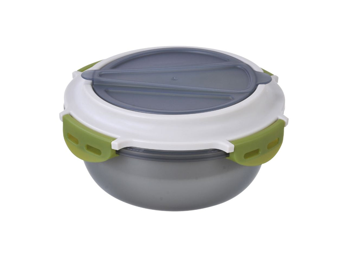 Linea cucina portapranzo superlock tondo con posate 1200ml grigio fumÃ¨