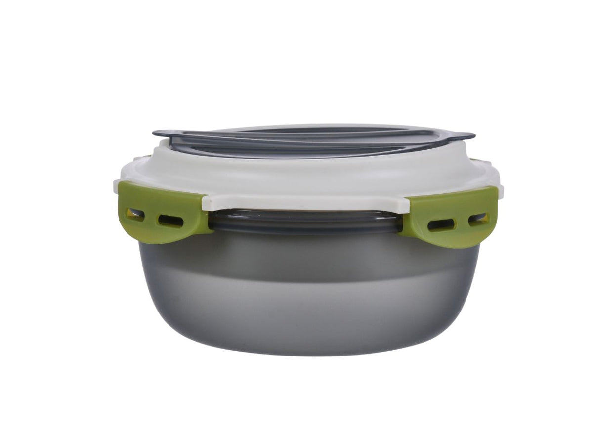Linea cucina portapranzo superlock tondo con posate 1200ml grigio fumÃ¨
