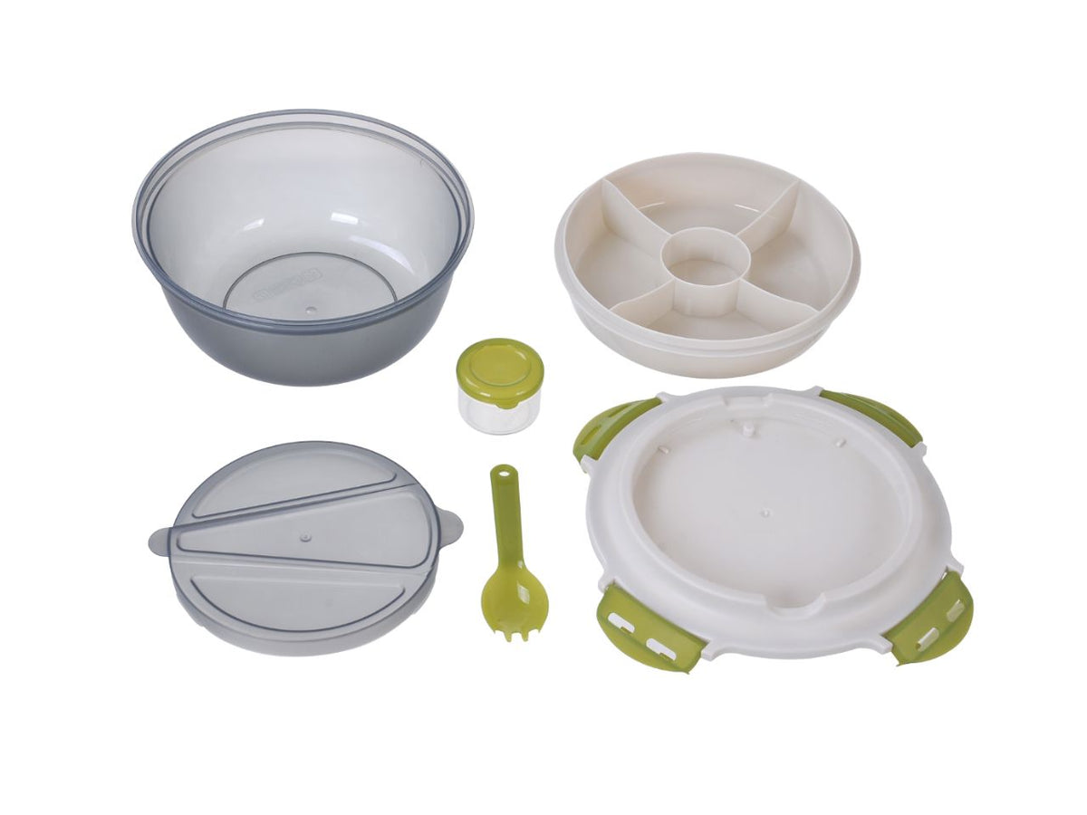 Linea cucina portapranzo superlock tondo con posate 1200ml grigio fumÃ¨