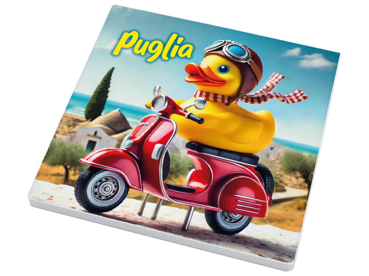 Magnete quadrato 7,5x7,5cm vespa