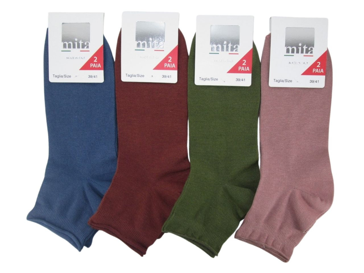 Minicalza donna cotone di colori assortiti taglia 36/38