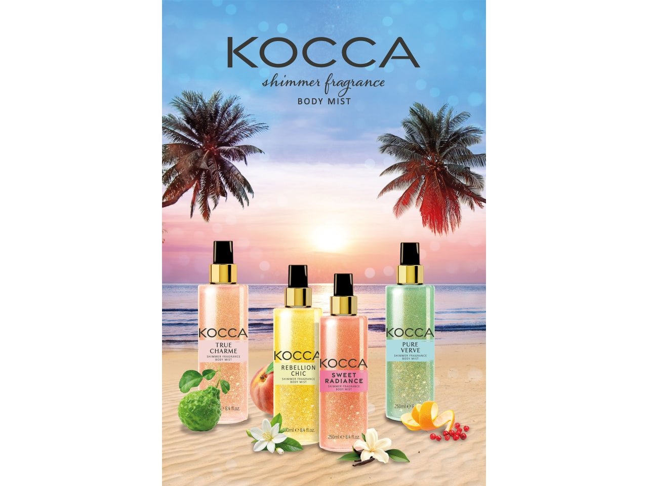 Kocca body mist rebellion chic H2o glitter 250ml