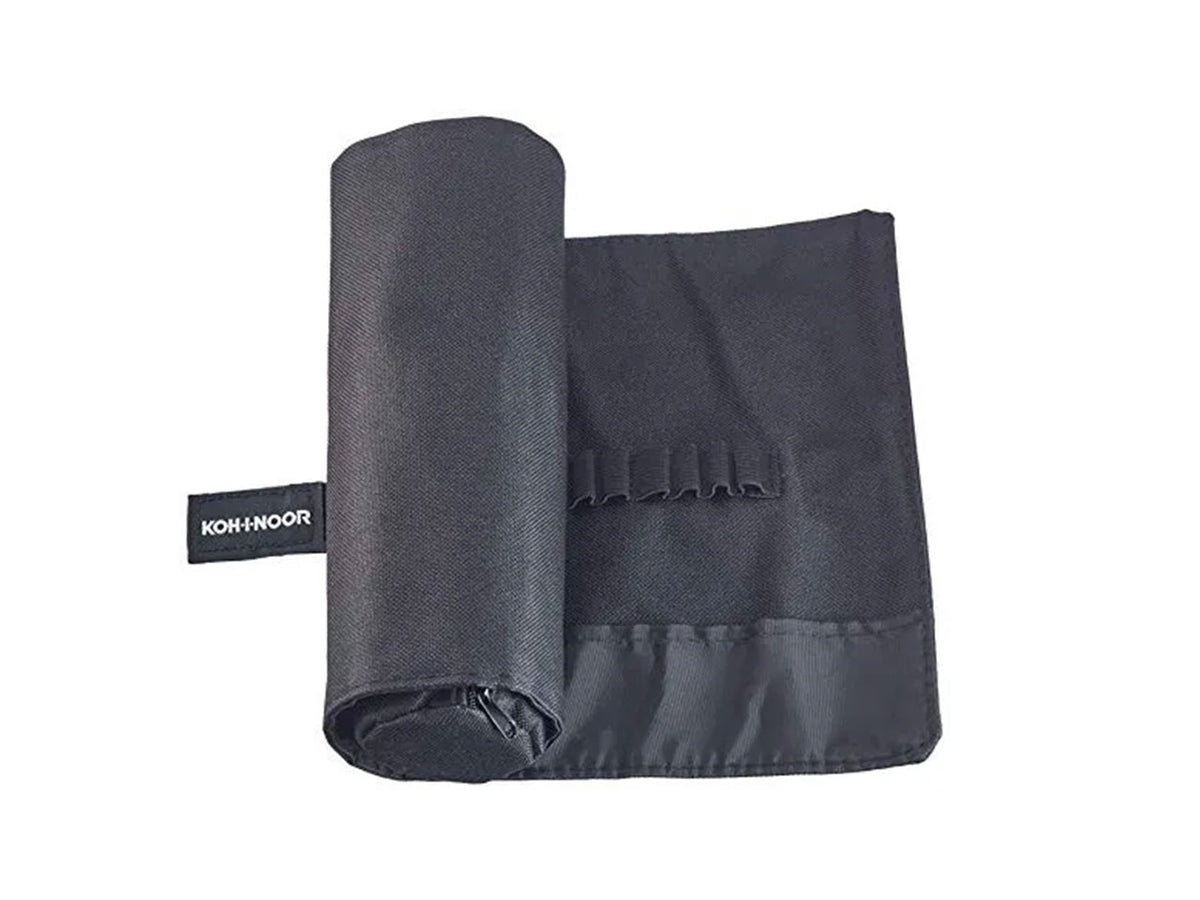 Astuccio arrotolabile vuoto con 24 scomparti nero