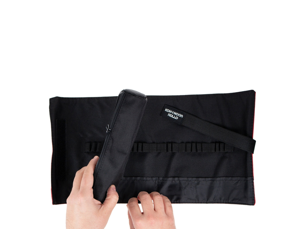 Astuccio arrotolabile vuoto con 24 scomparti verde