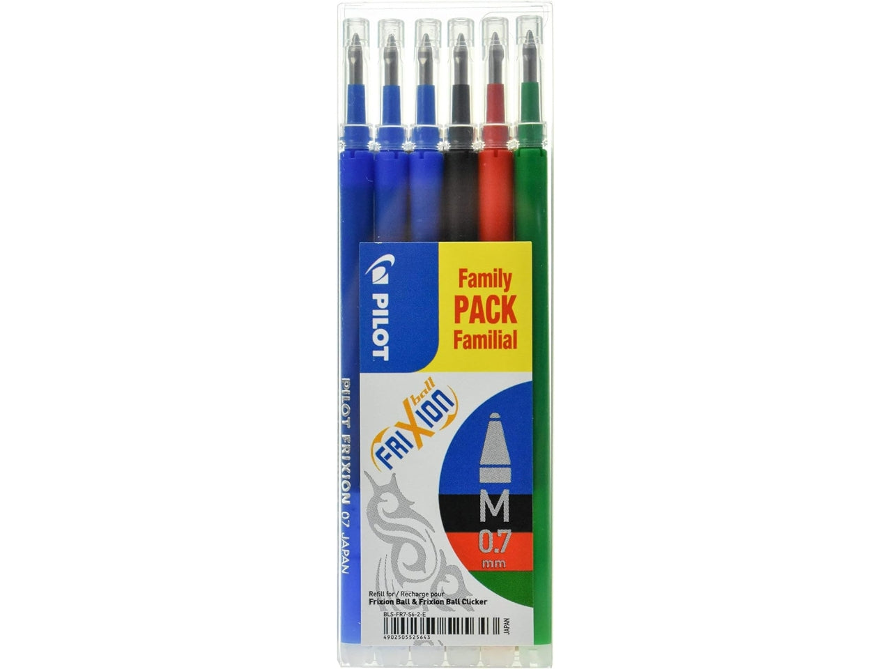 SET 6 REFILL FRIXION 0,7 COLORI ASSORTITI