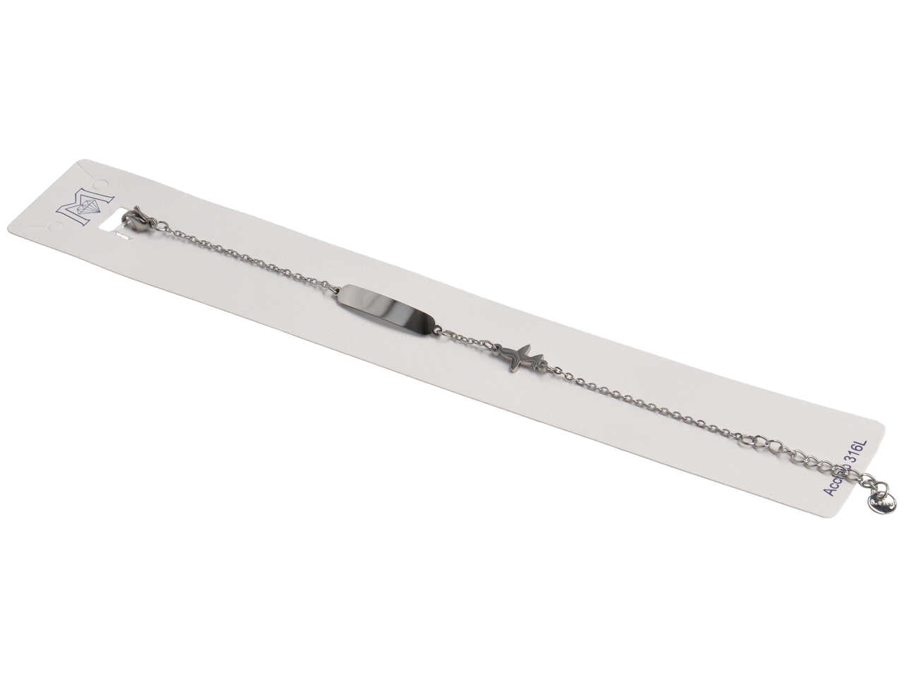 Bracciale acciaio piastra e aereo