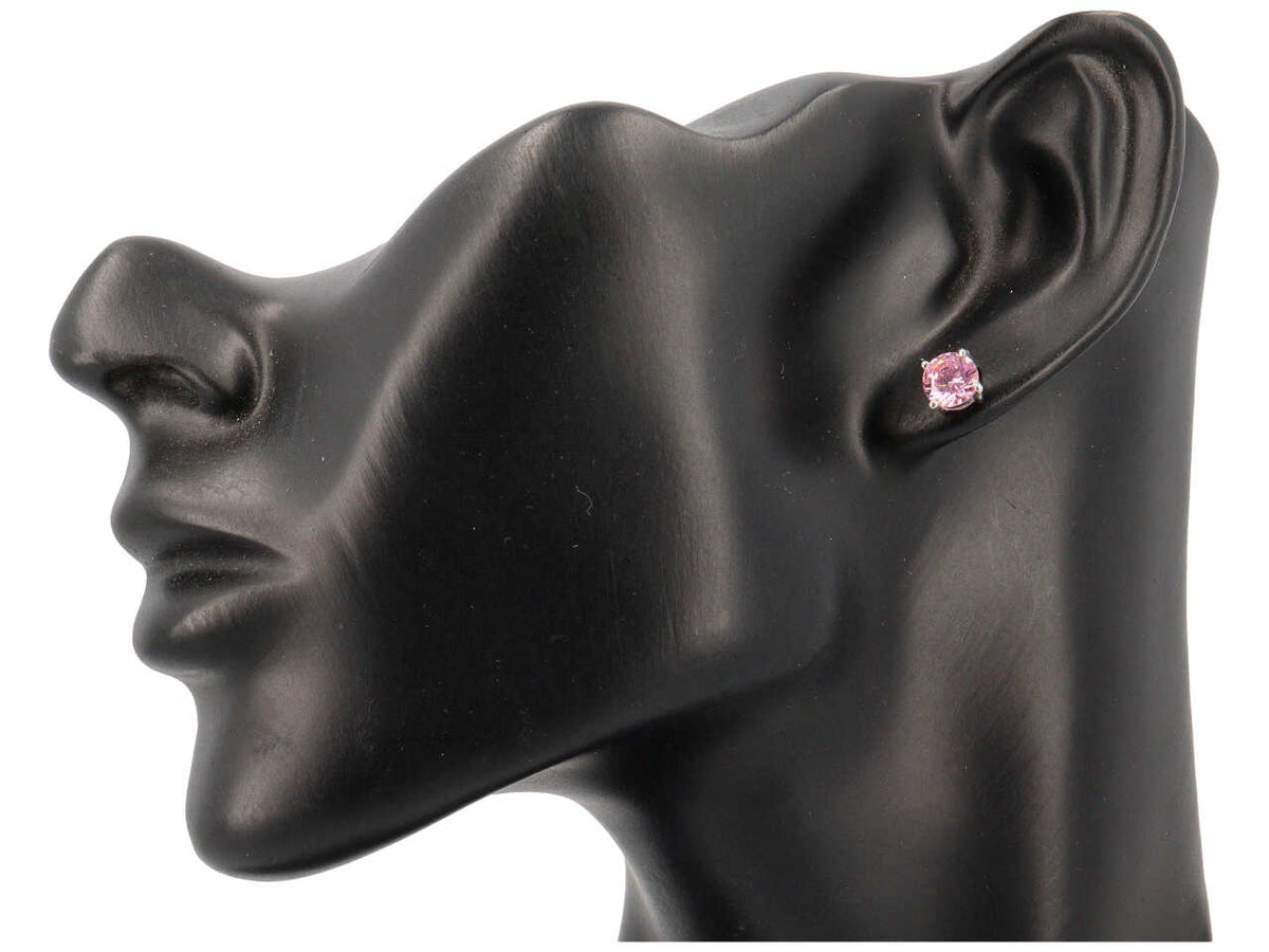 Orecchini p luce 6,5mm 4 punte rosa