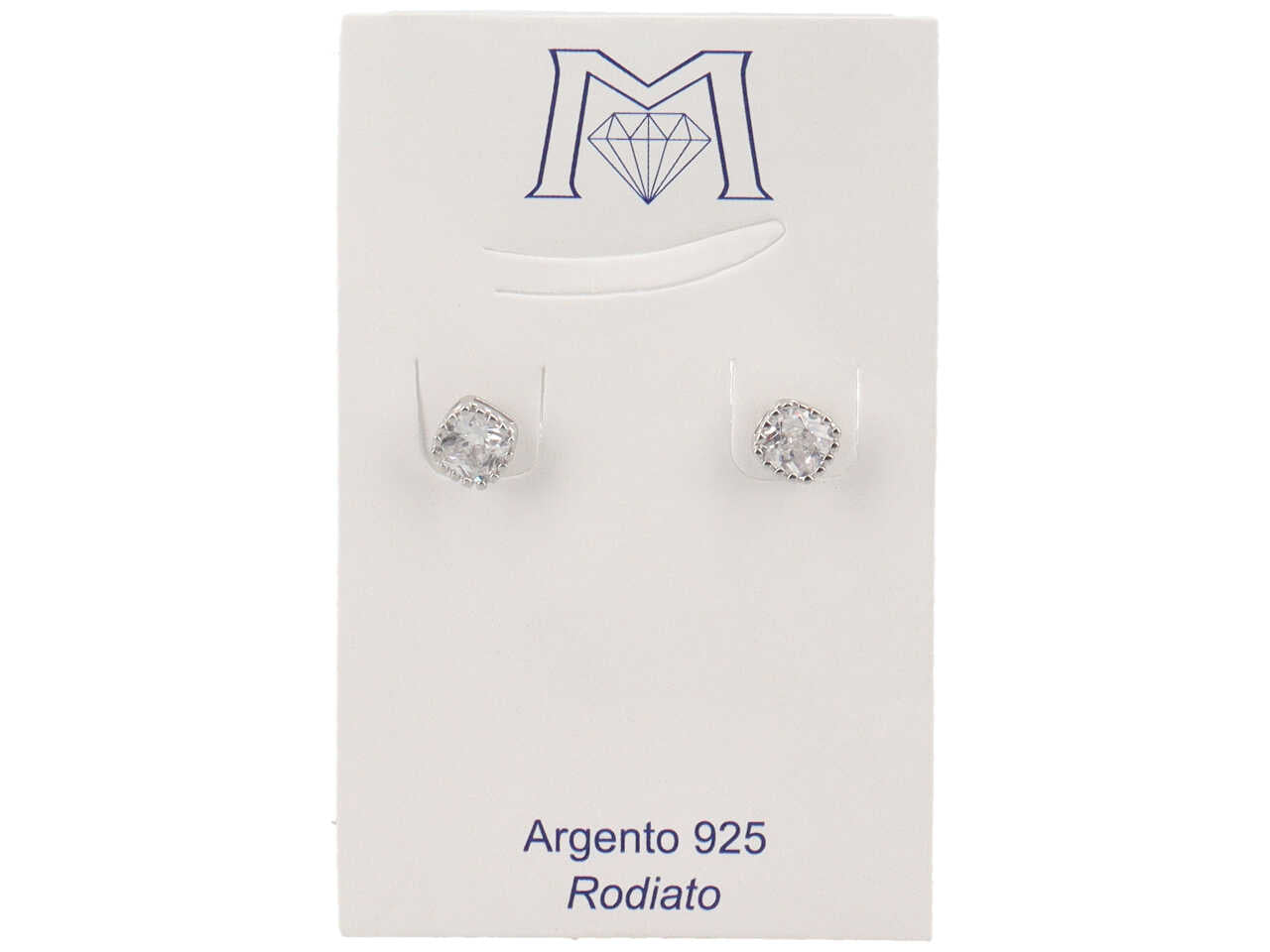 Orecchini quadrati con zircone