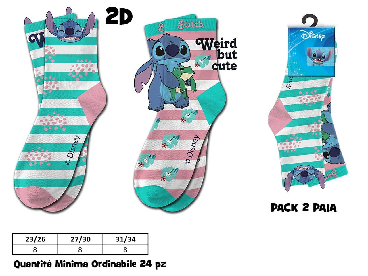 Calzini medi 2 paia stitch