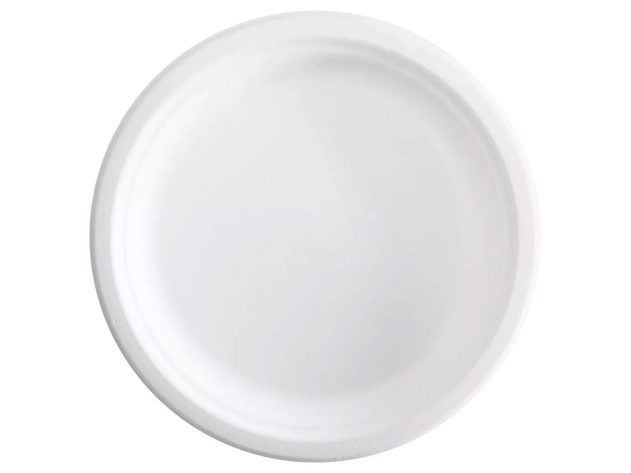 Confezione da 50 piatti piani in bagassa 23cm