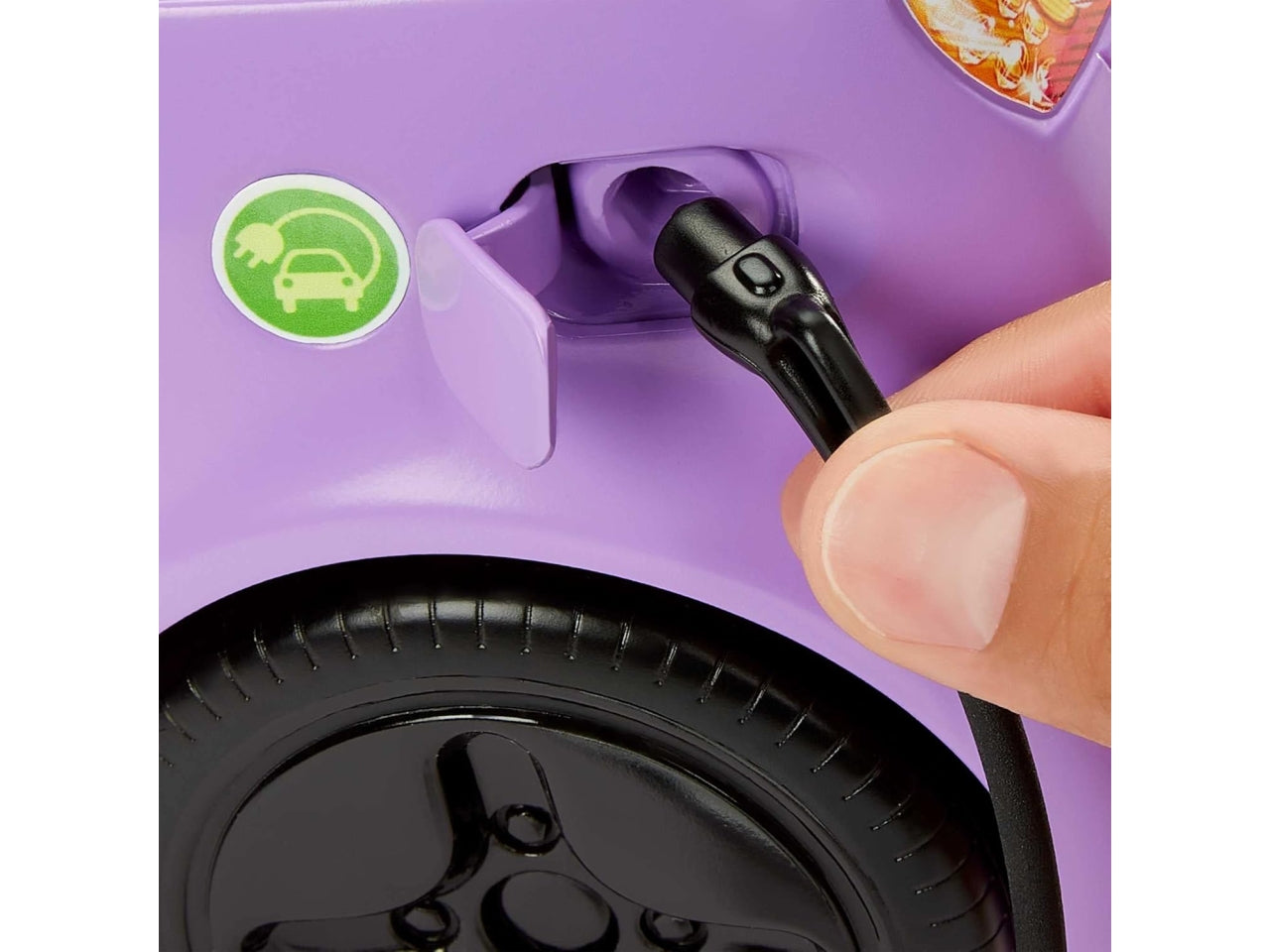 Barbie auto elettrica con colonnina