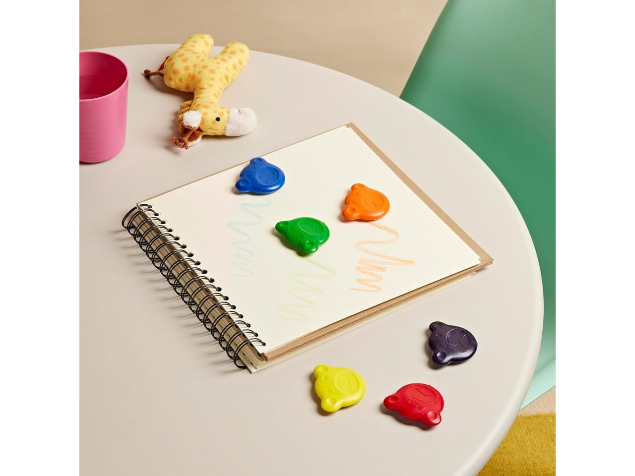 Carioca 6 pastelloni baby teddy per bambini da 1+ anni