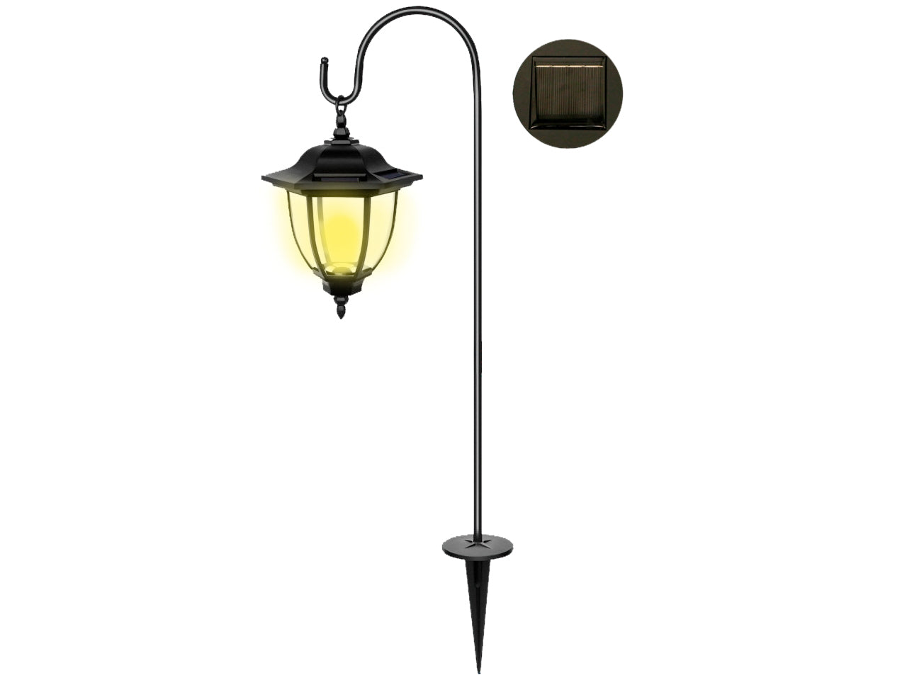 Lampada giraffa con pannello solare 57cm luce bianca calda per uso esterno
