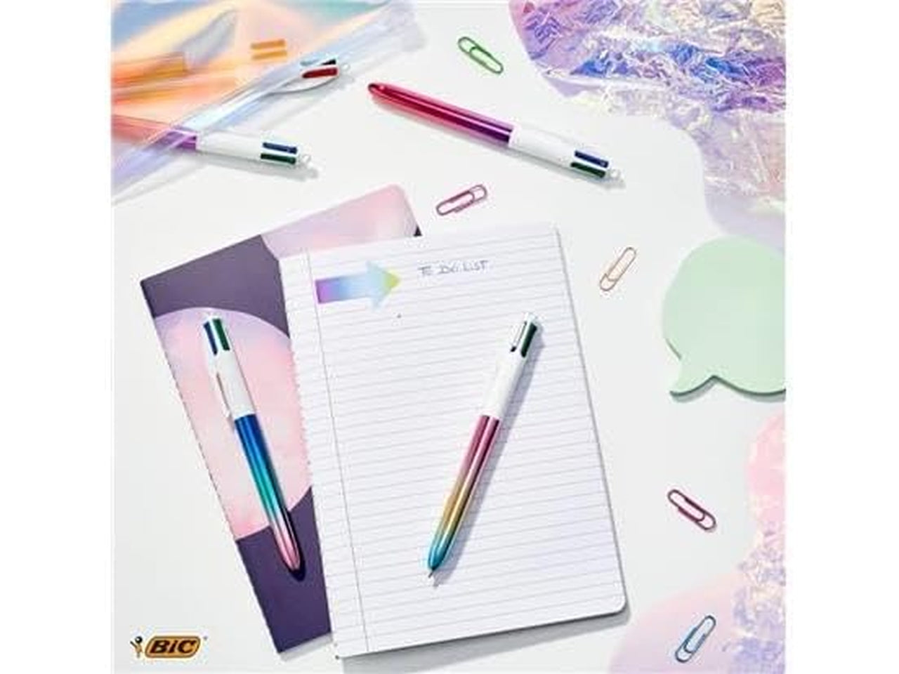Bic penna 4 colori gradient 1.0mm, scatola 12 pezzi
