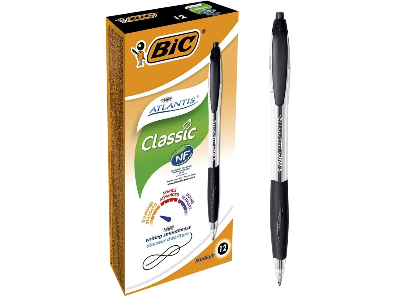Bic atlantis refrsh nera scatola da 12 pezzi