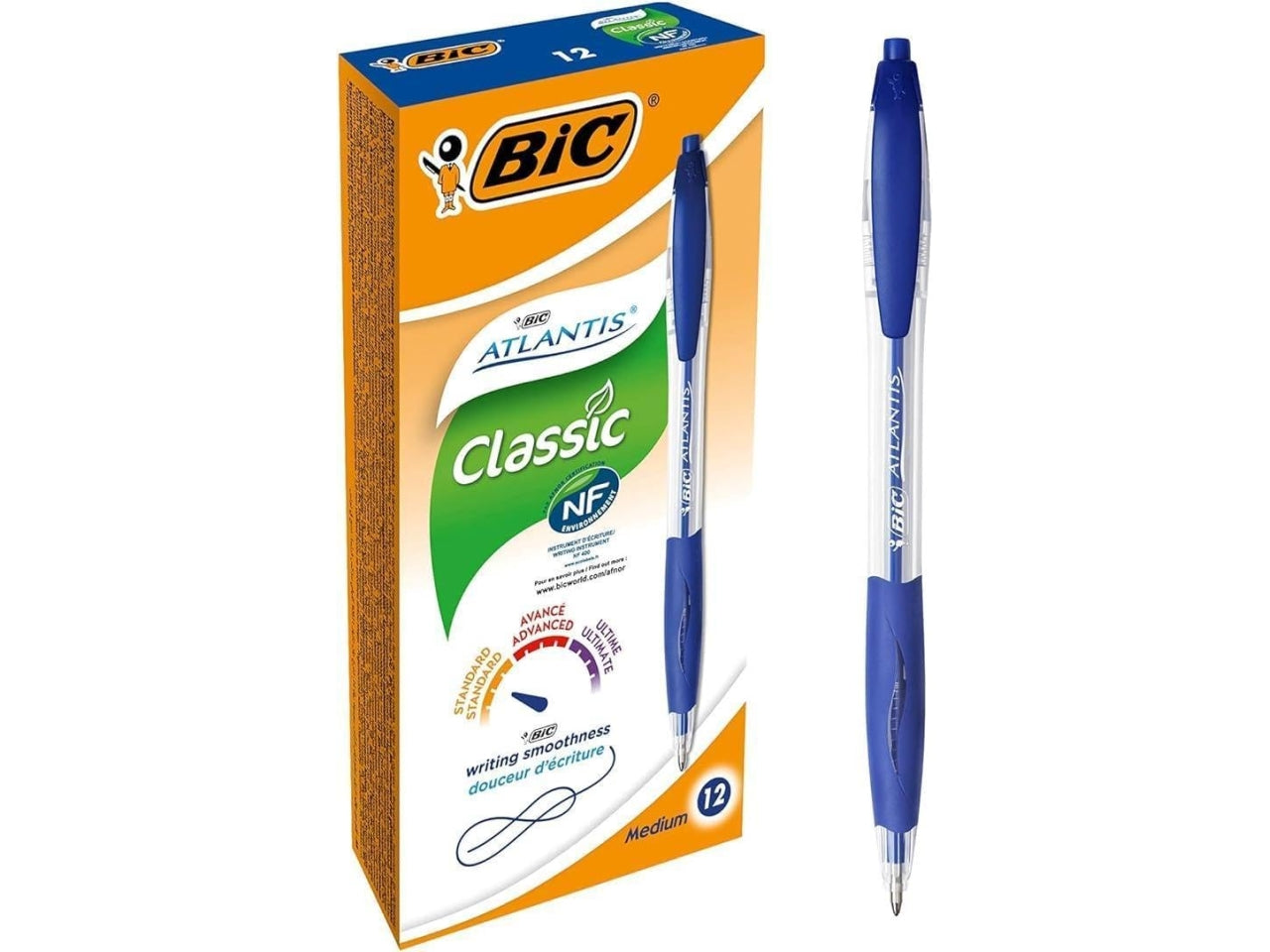 Bic atlantis refrsh blu scatola da 12 pezzi