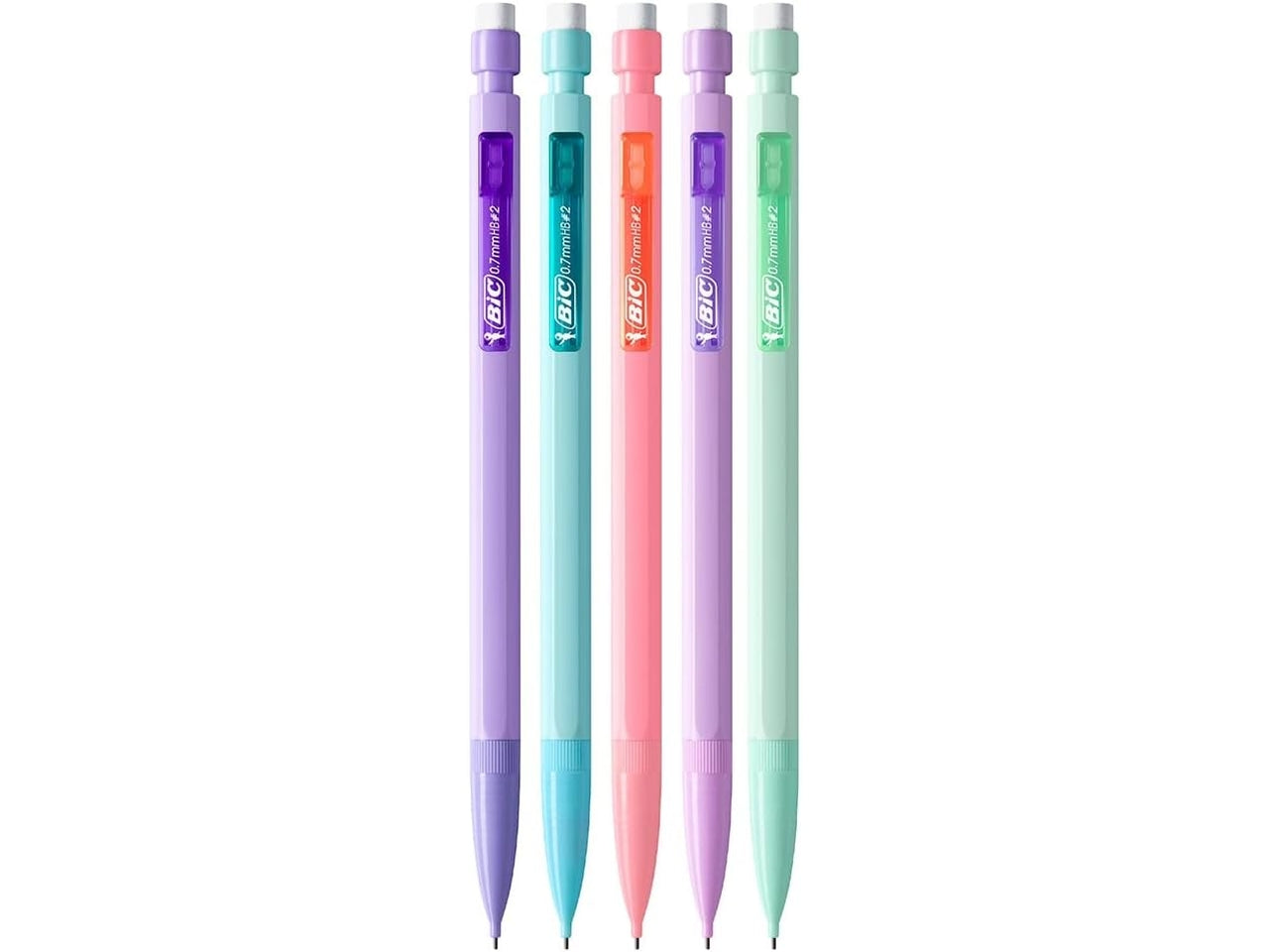 Bic matic portamine 0,7mm colori pastello, scatola da 12 pezzi