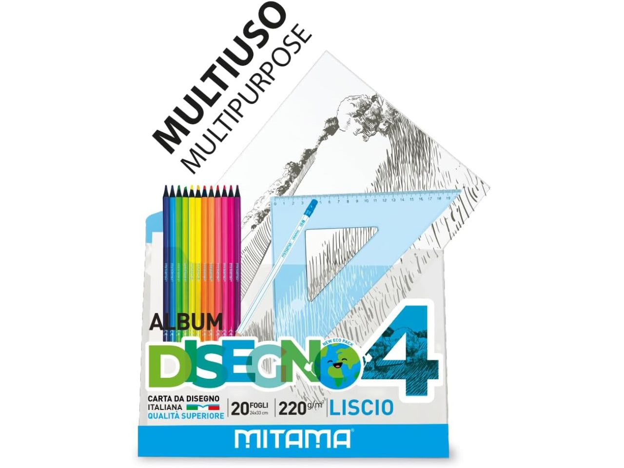 Mitama album disegno 20 fogli 24x33cm 220gr. liscio