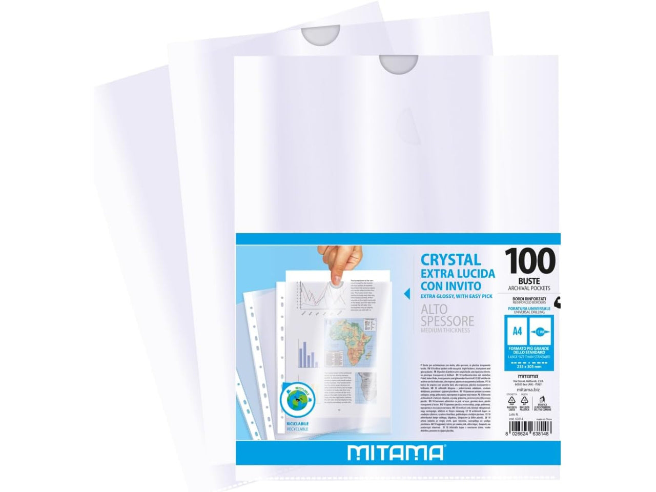 Buste forate 23,5x30cm con invito 100 pezzi