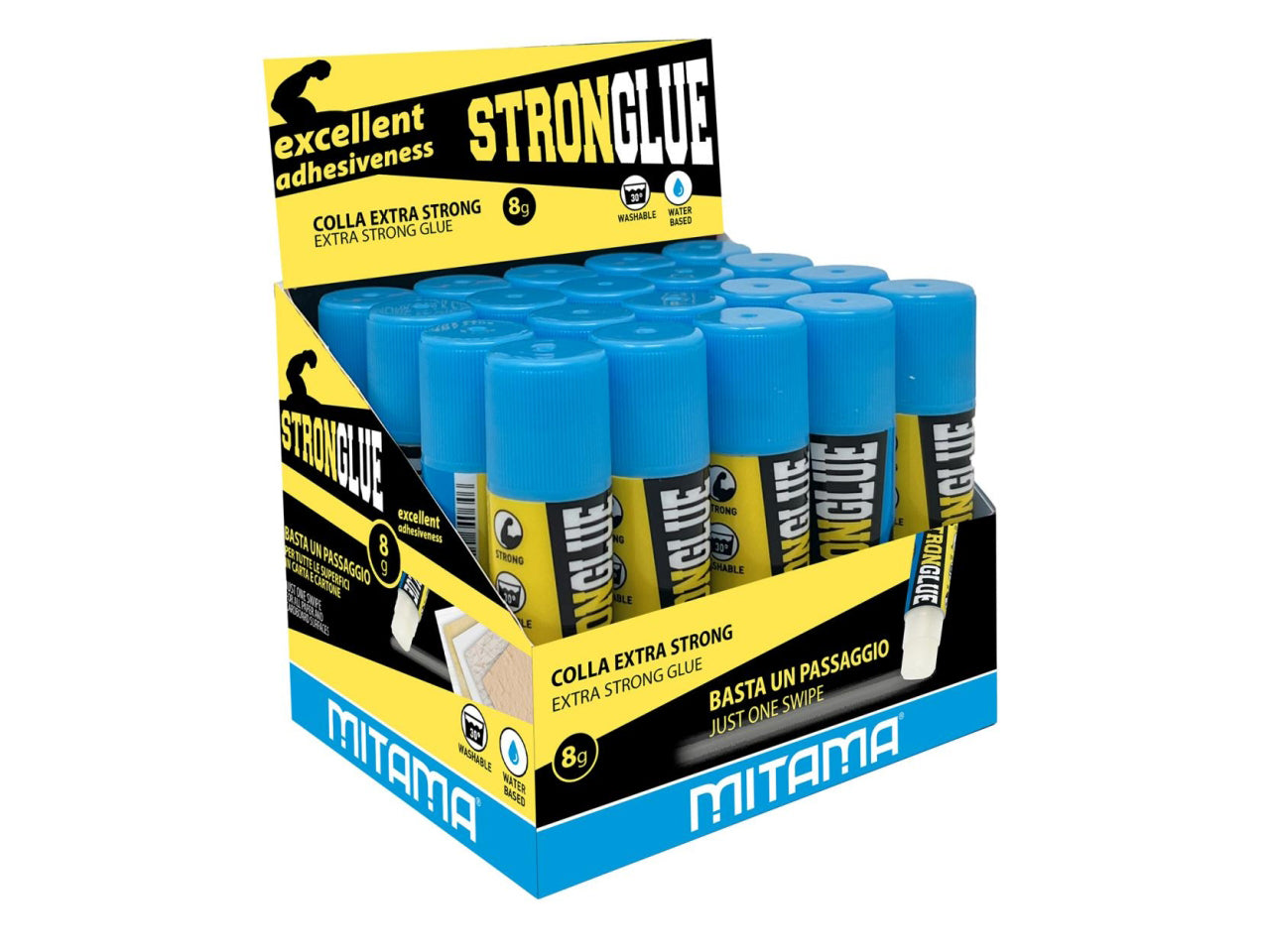 Mitama colla stick strong 8gr scatola 20 pezzi$