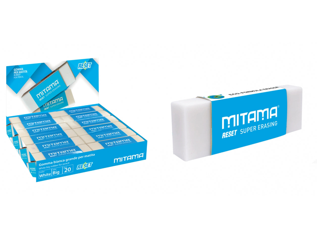 Mitama gomme bianca grande confezione da 20 pezzi