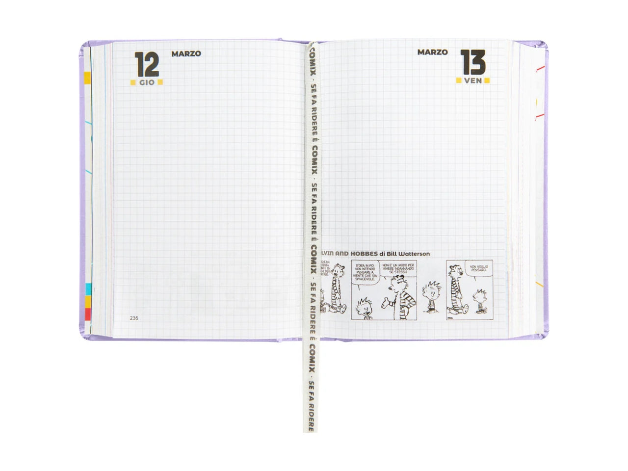Agenda comix mini 2025/26 16 mesi lilla