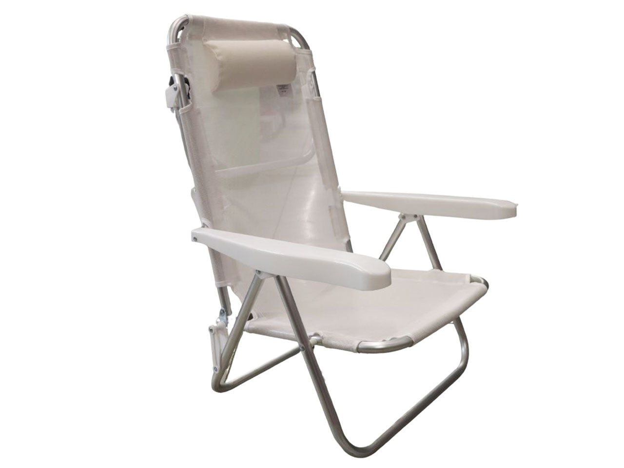 Spiaggina 61x61x78 textille alluminio bianca