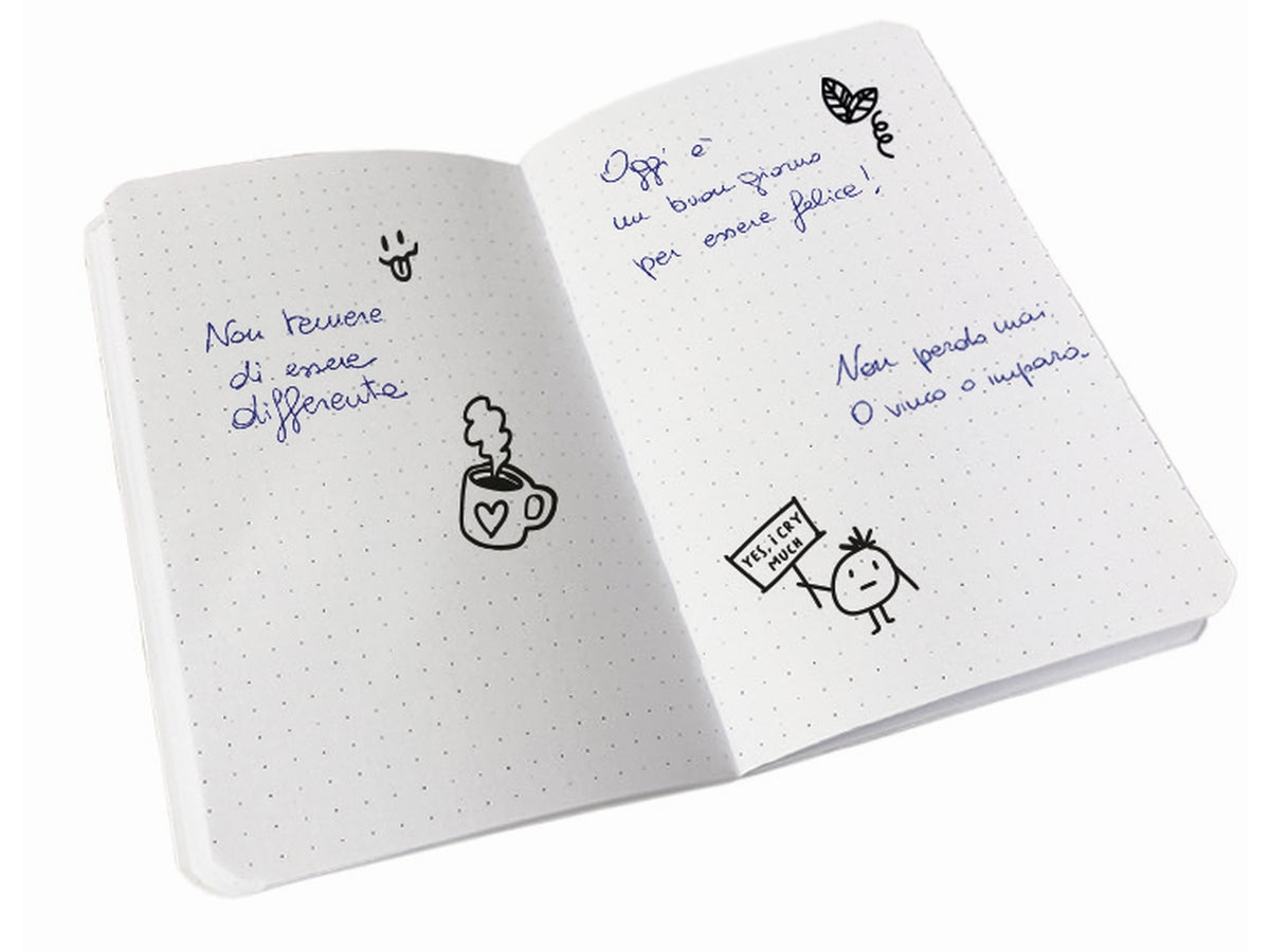 Quaderno mini tiny A6 10x15cm 80 pagine rigatura puntinato