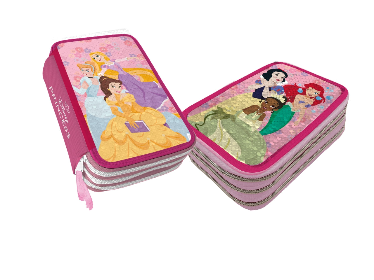 Princess astuccio 3 zip giotto reversibile