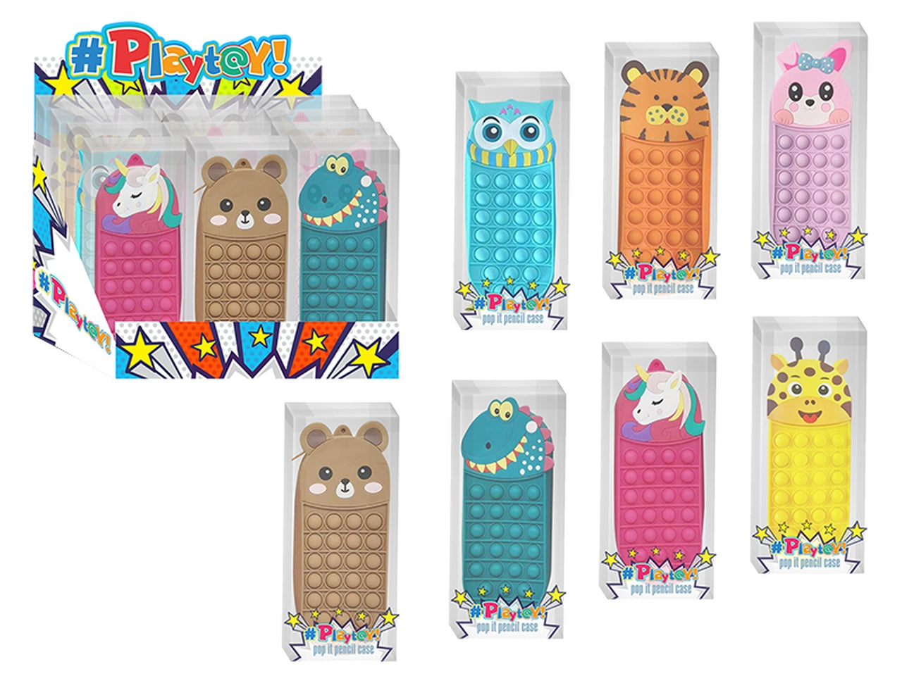 Bauletto silicone popit playtoy animaletti