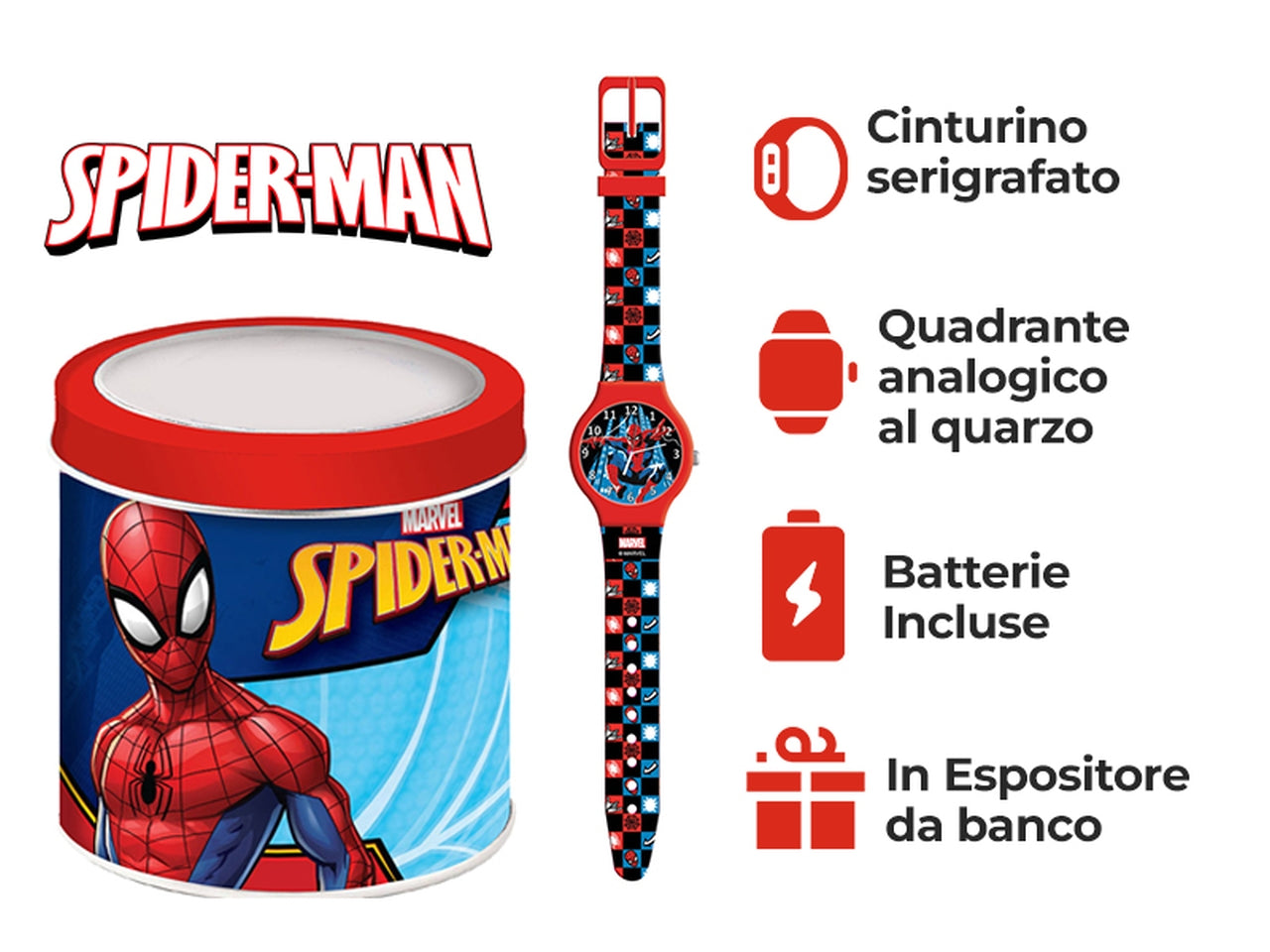 Spiderman orologio analogico