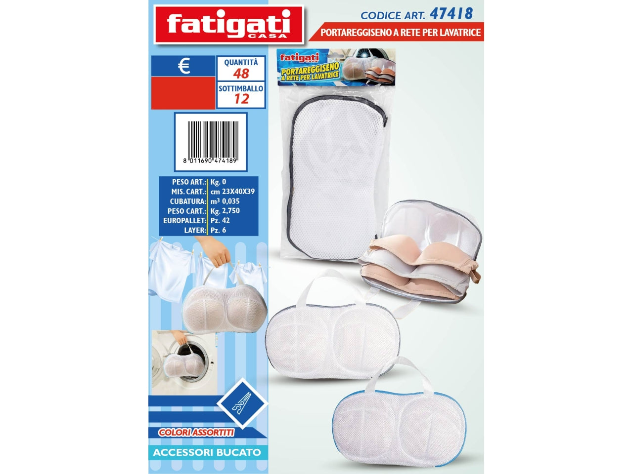 Porta reggiseno a rete per lavatrice