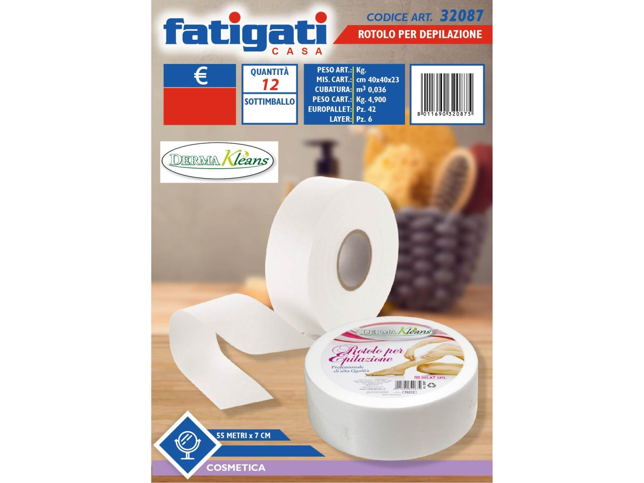 Rotolo per depilazione 7cm x  55mt