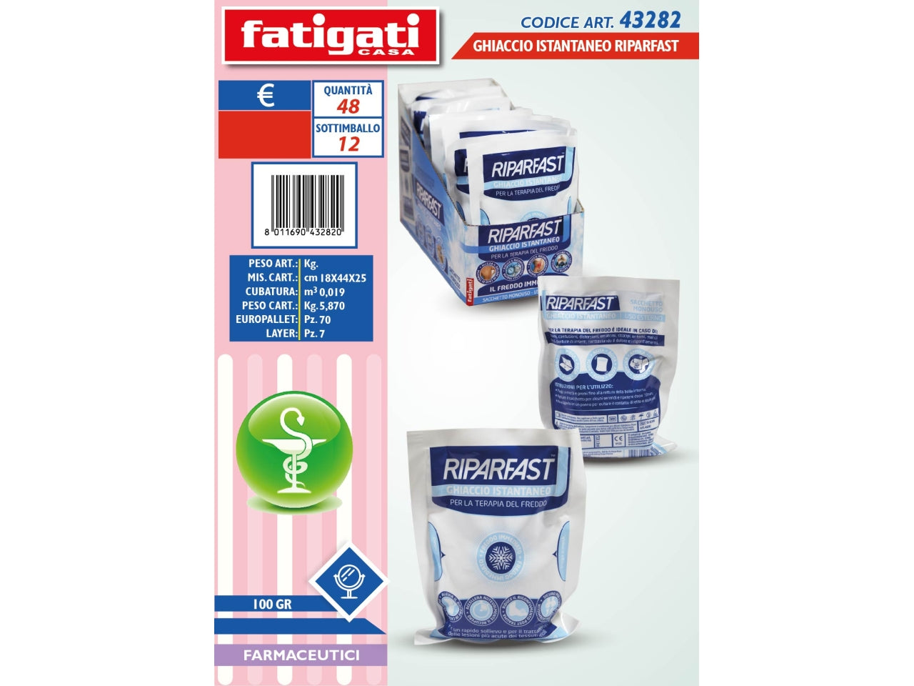 Ghiaccio istantaneo riparfast 100gr