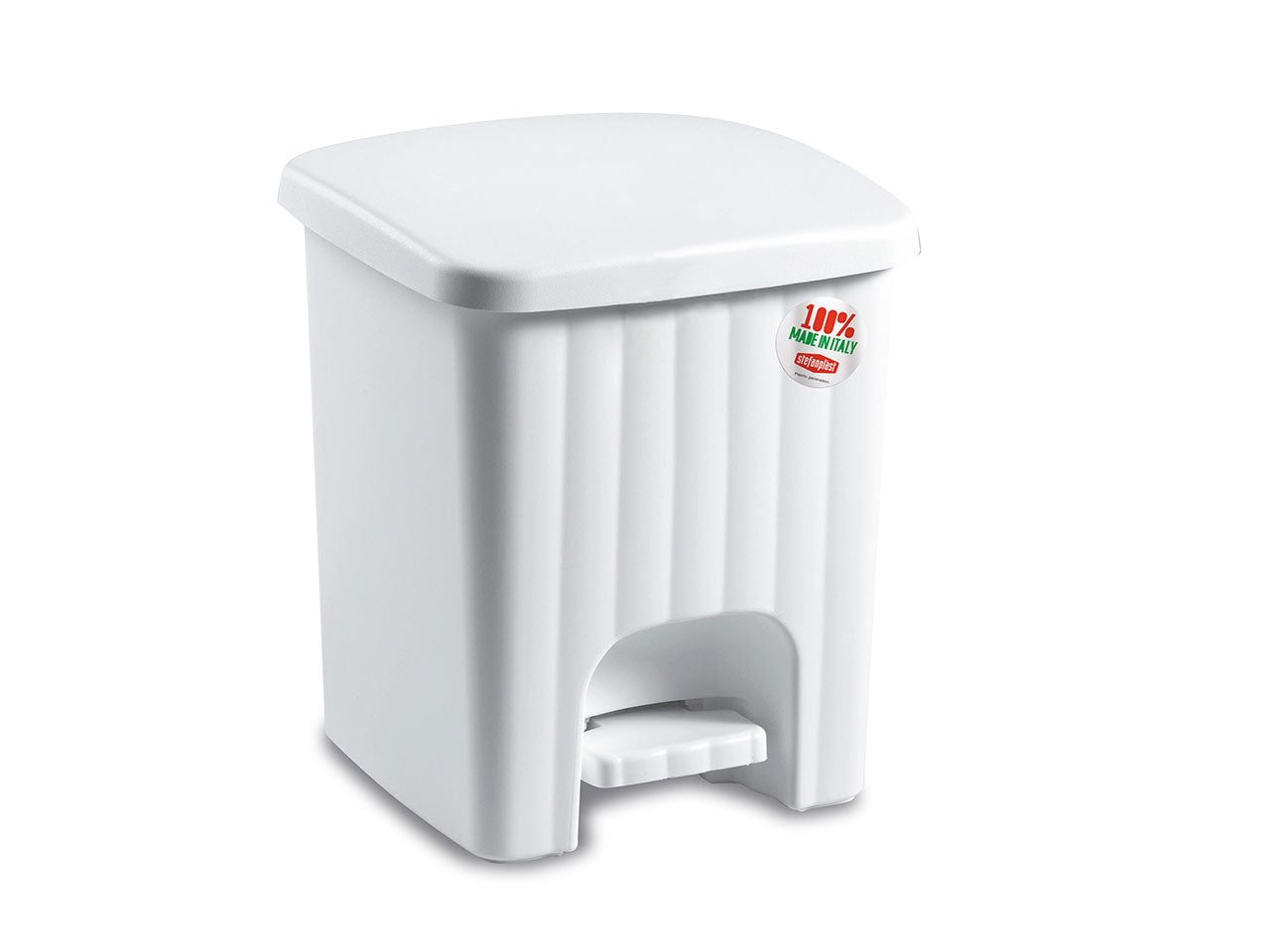 Pedalina pattumiera quadra 4,5l 20,5x20,5xh.23,5CM bianca