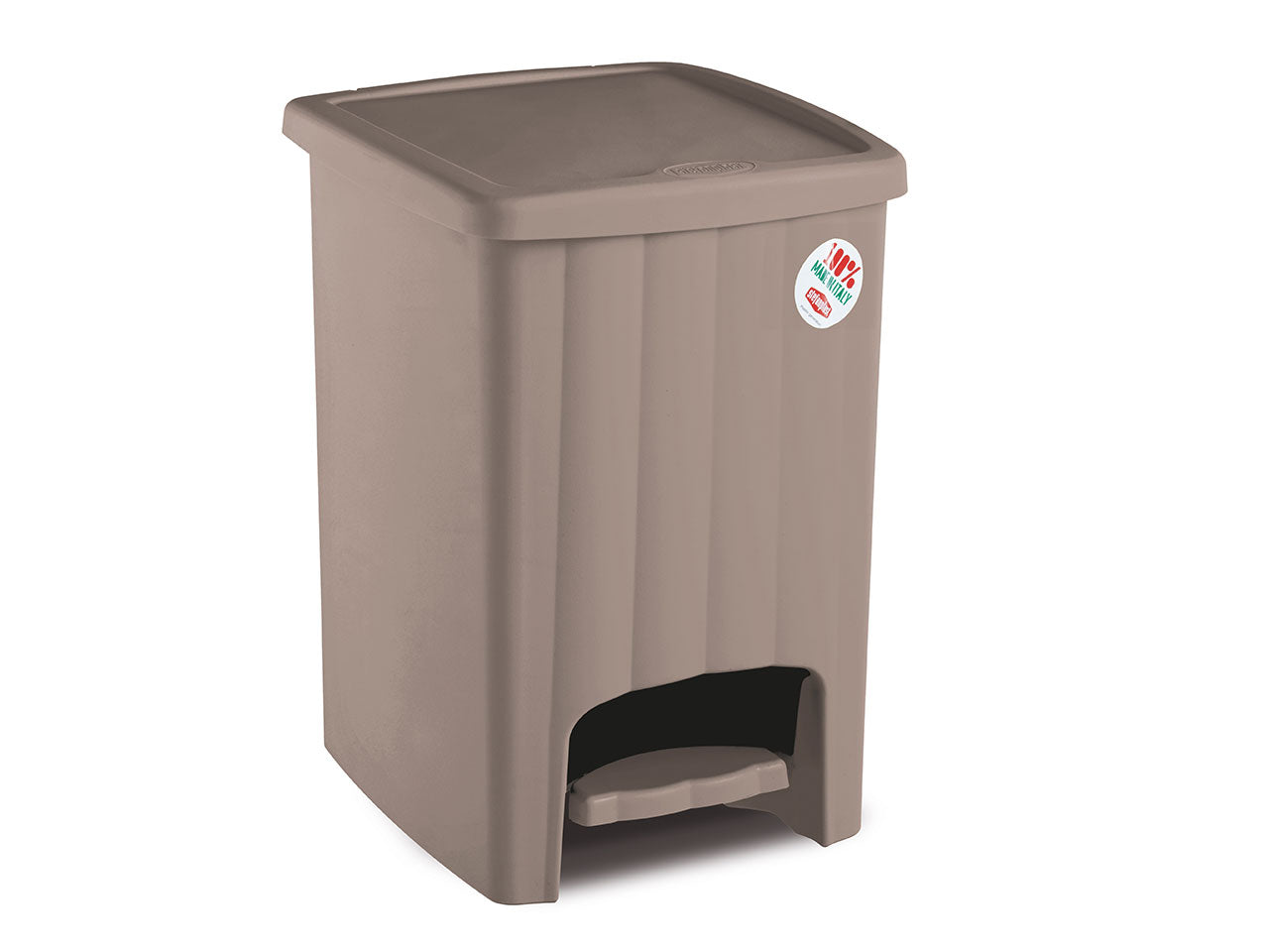 Margherita pattumiera pedale 20l 30x26xh.38,5cm tortora chiaro