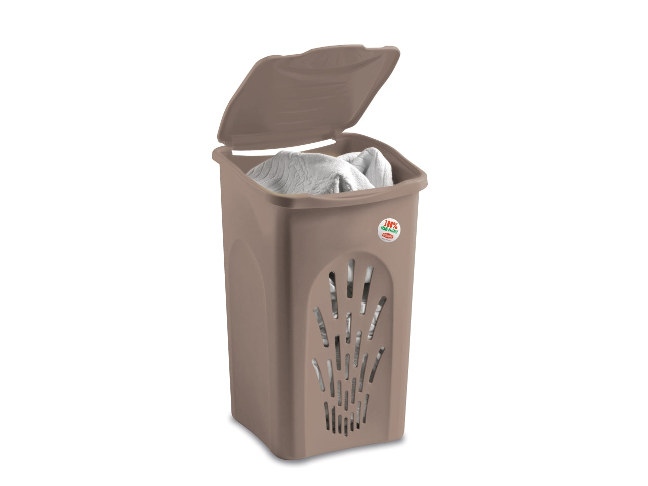 Primavera portabiancheria traforato 50l 37x37xh.56cm tortora chiaro