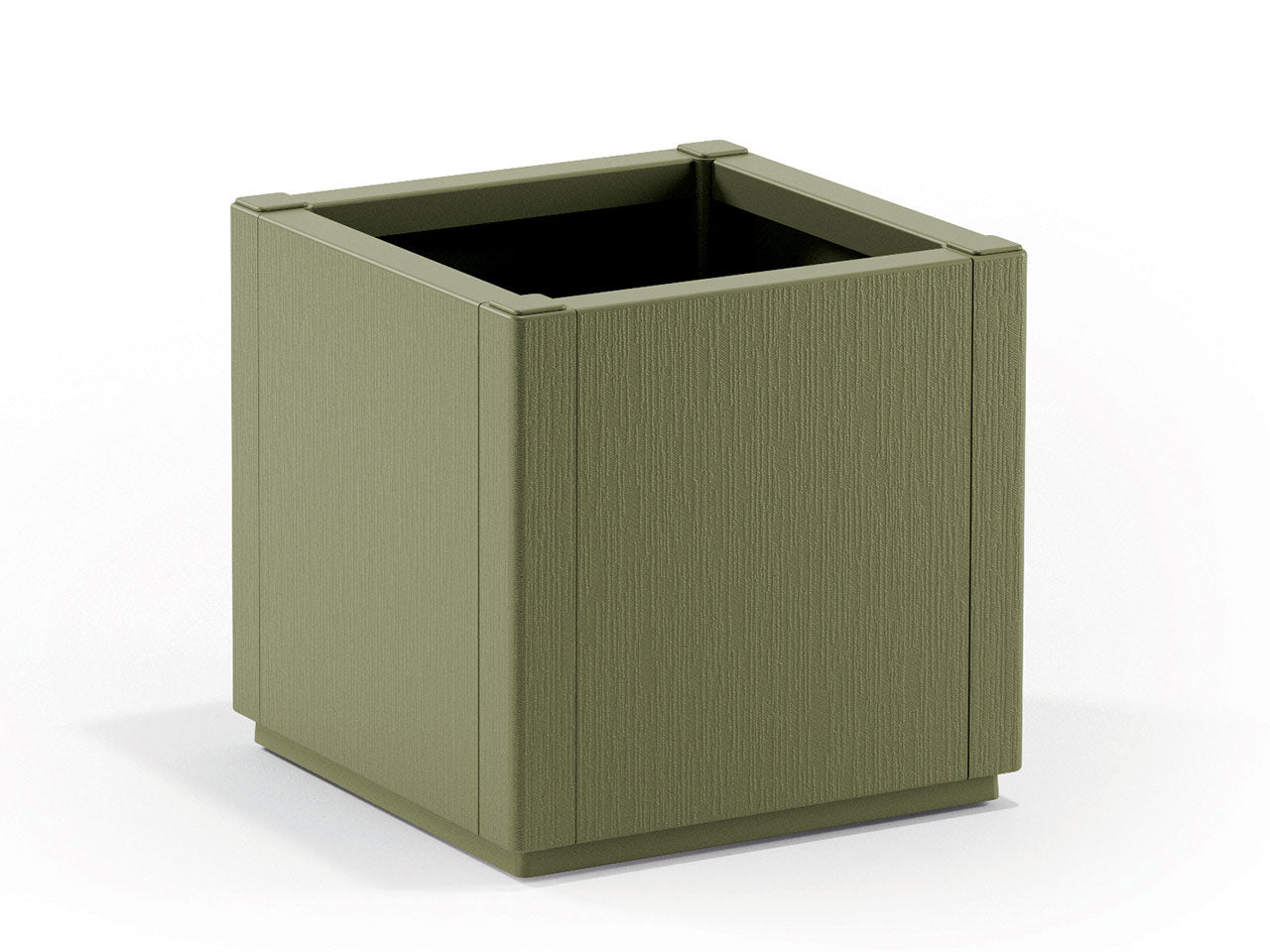 Ethica fioriera quadra 38l 36x36xh.35cm verde oliva