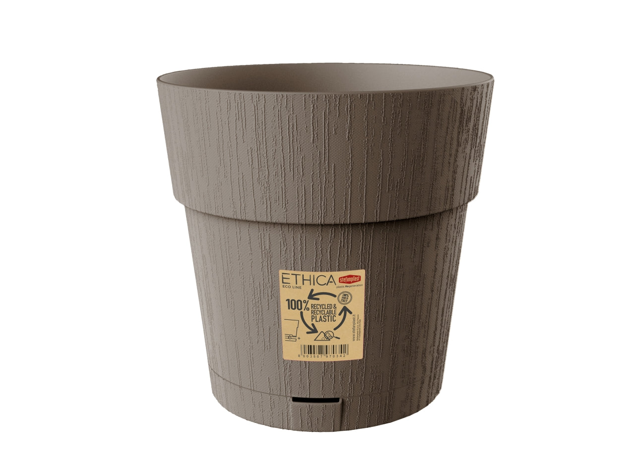 Ethica vaso d.25xh.25cm tortora