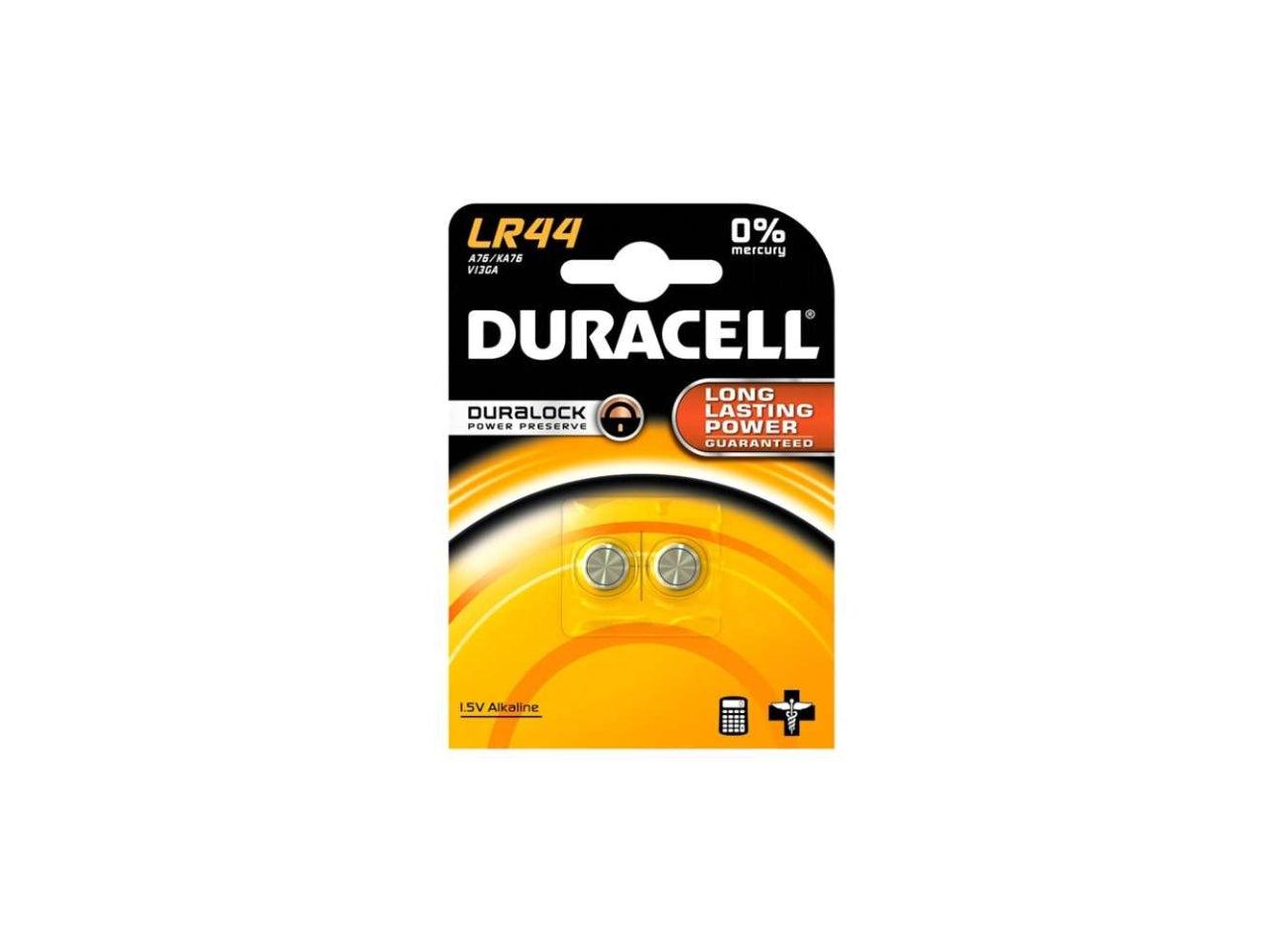 Batterie alcaline duracel specialty LR44 blister 2 pezzi
