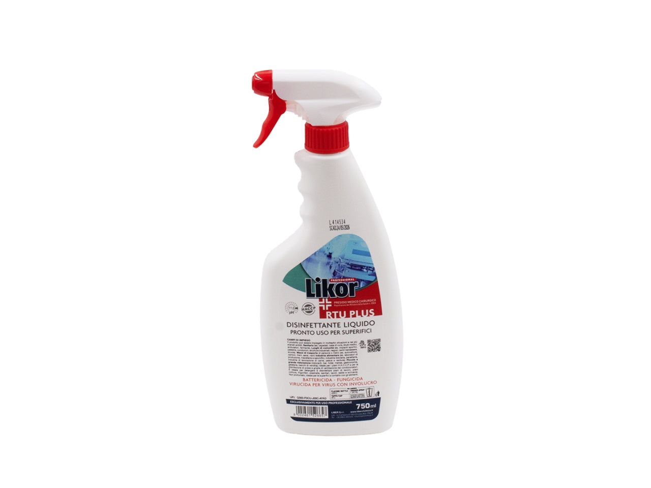Likor rtu plus disinfettante concentrato liquido spray pronto all'uso 750ml $