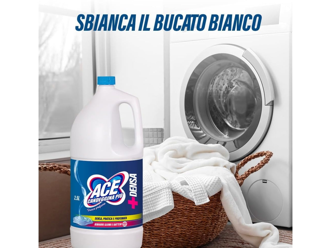 Ace candeggina denso piÃ¹ blu formato da 2,5lt $