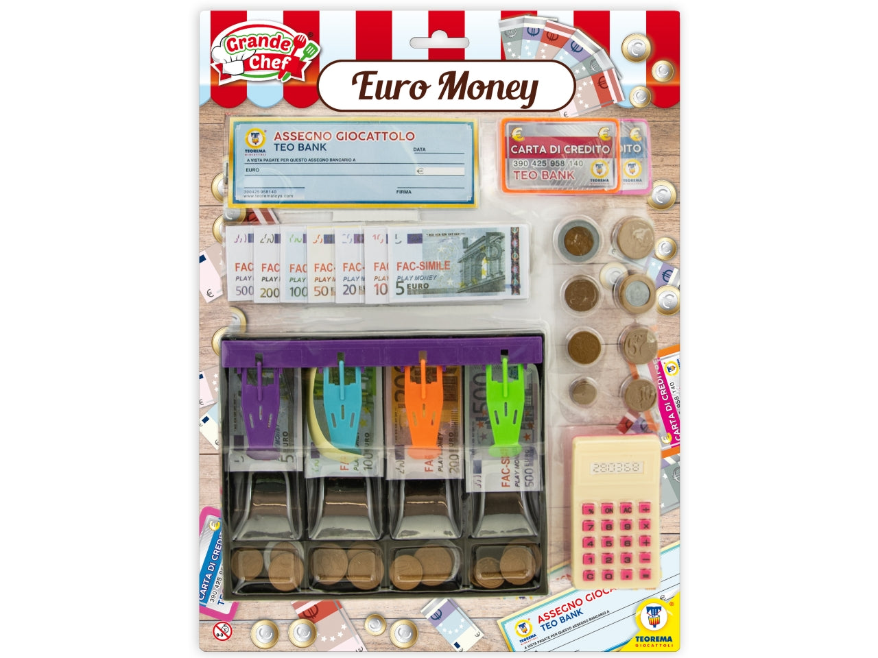 Grande chef euro money banconote e monete